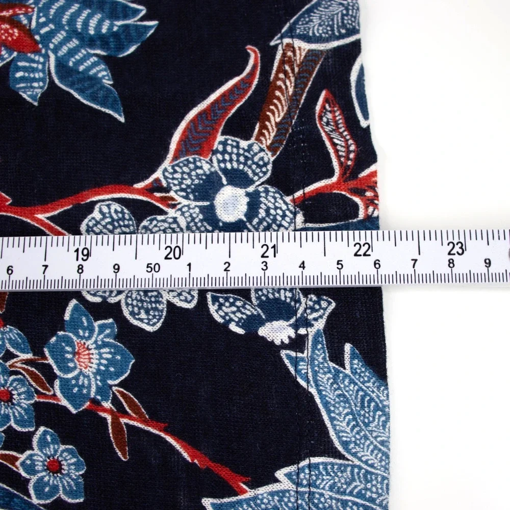 J Jill Love Linen Floral Ruffle Top Womens SIZE Petite Large Blouse - Picture 6 of 8